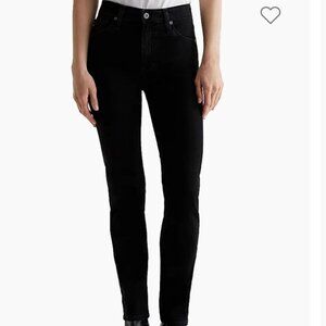 AG Jeans “The Legging” Super Skinny Velvet Pants | Black | Holiday-Ready Luxe